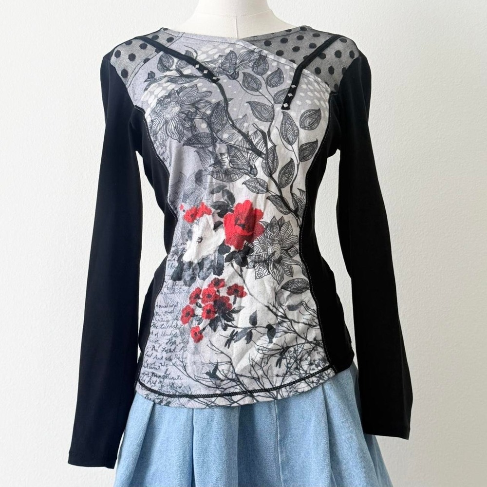 Y2K Grunge Goth Emo S Top 2000s Graphic Long Sleeve